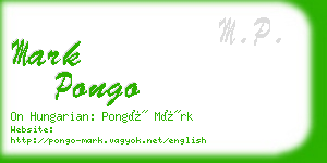 mark pongo business card